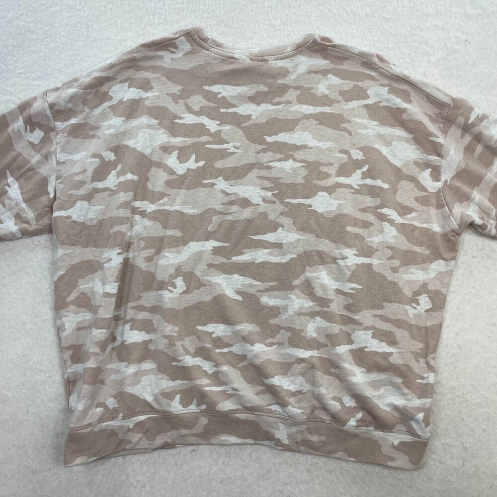 Athleta Balance Pullover Sweatshirt Ultra Soft Camo Oatmeal Heather Size 1X - Picture 3 of 7
